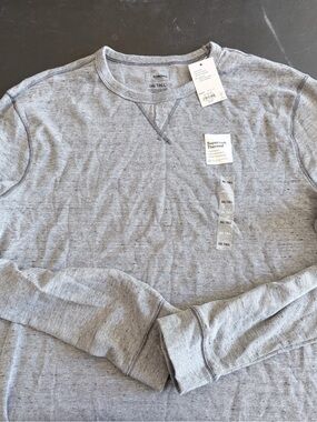 Sonoma Light Heather Gray Thermal Crewneck Shirt